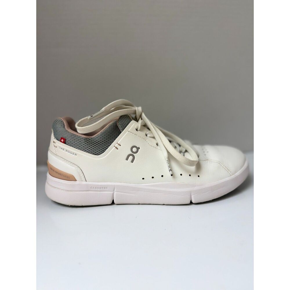 On Cloud THE ROGER Advantage Sneakers White Rose 8.5 - Picture 2 of 15